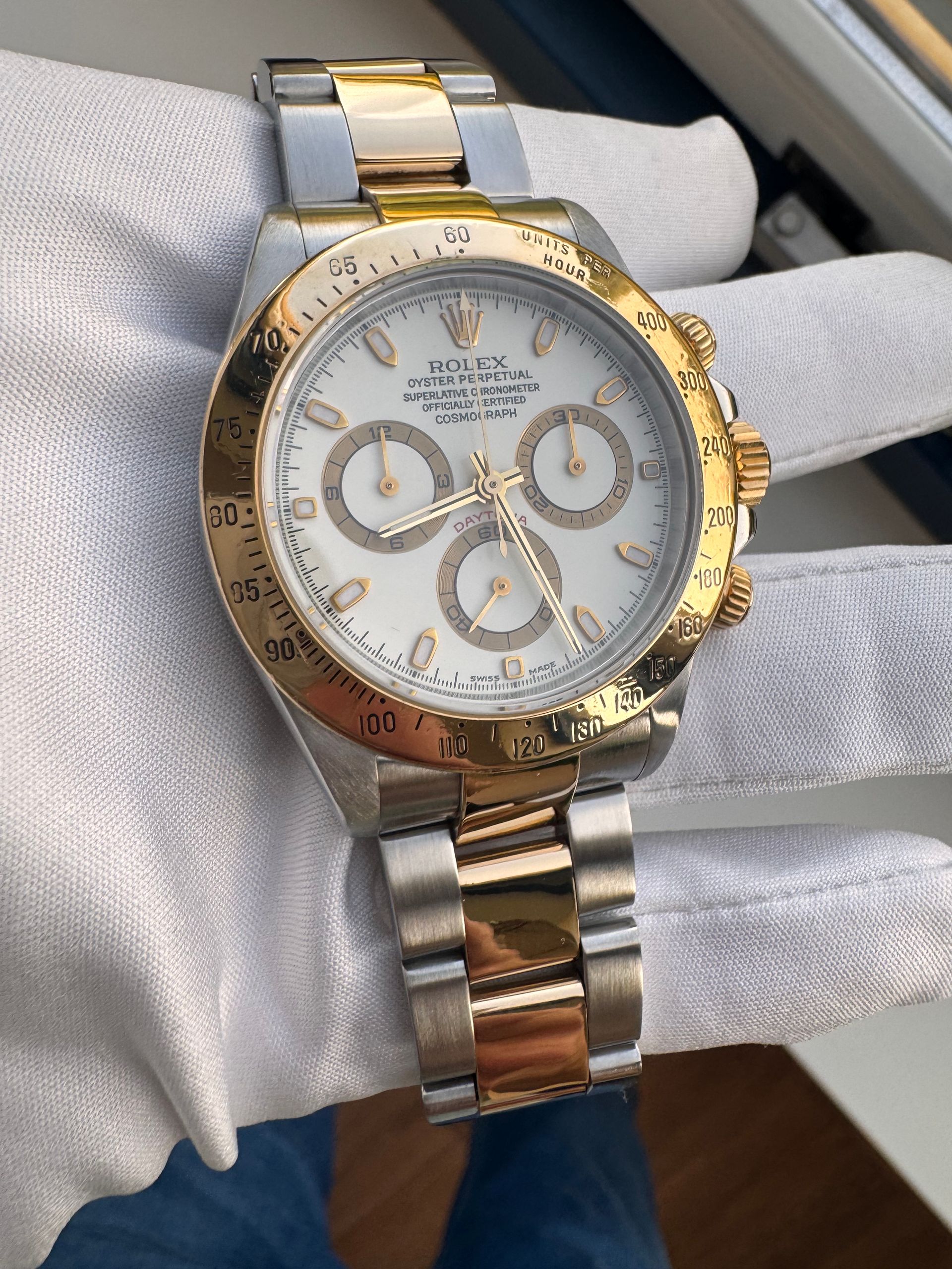 Rolex Daytona
Ref. 116523, Staal/gouden kast en band, Mechanisch automaat met chronograaf