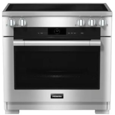 Stainless steel wall oven with black glass door and five silver control knobs in Cincinnati, OH