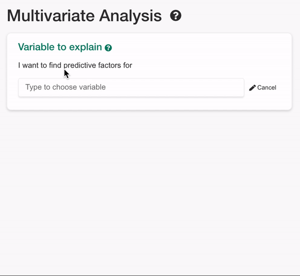 Multivariate analysis scheme