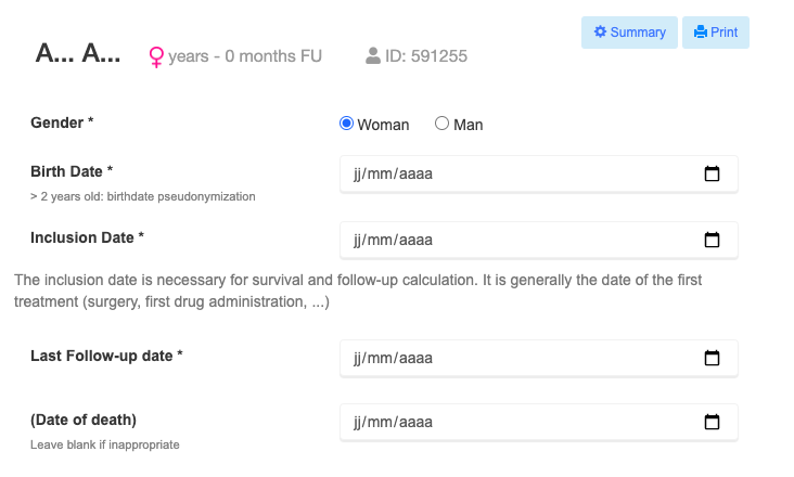 patient form example