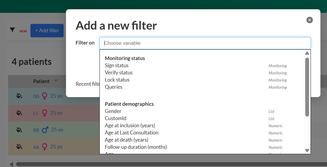 new filters on easymedstat