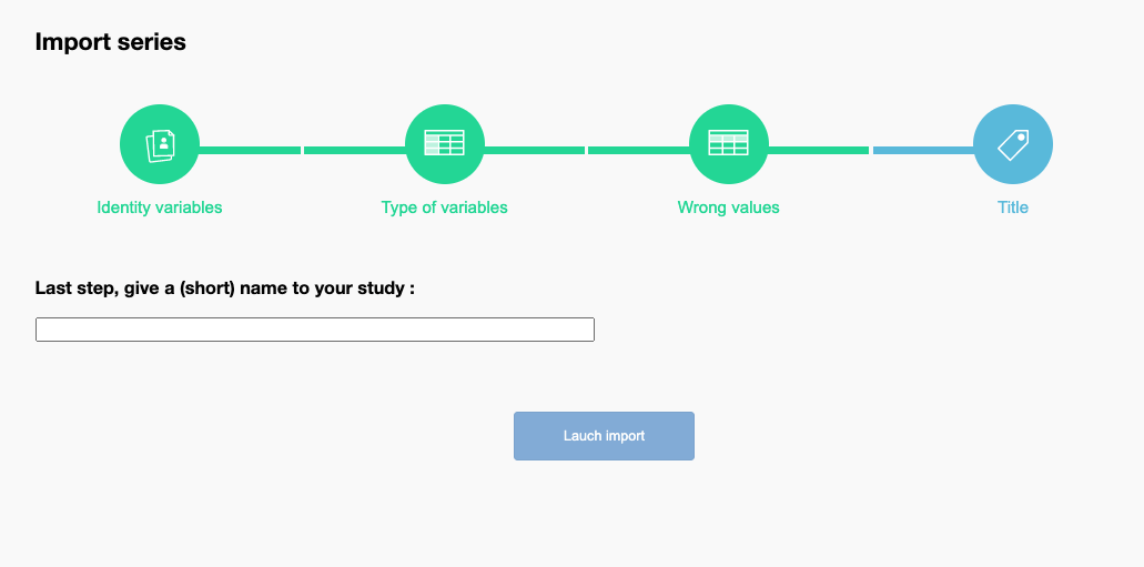 schéma d'importation de questionnaire patient 
