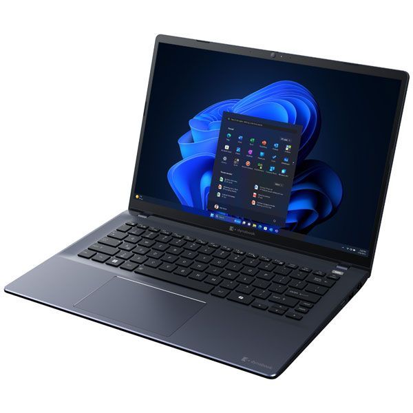 Portege laptop computer with screen open