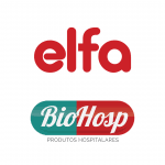 Os logotipos do elfa e do bio hosp estão em um fundo branco.