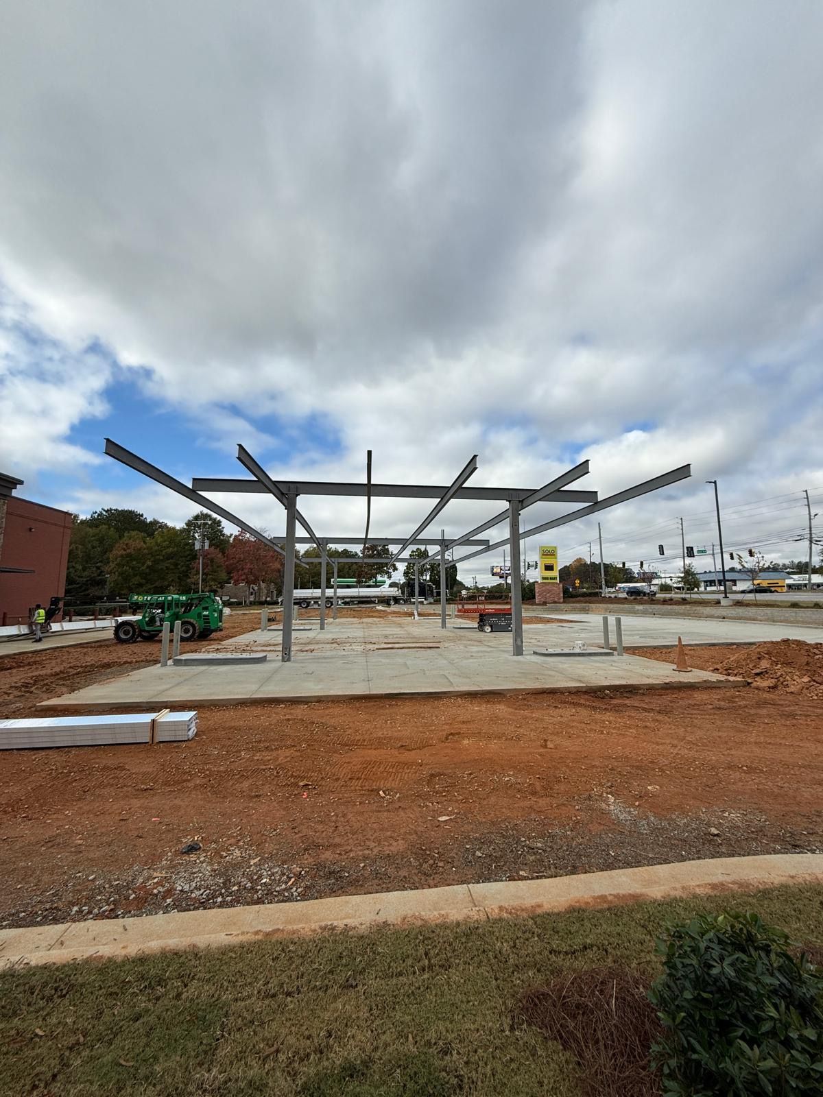 Commercial construction site before phase showing existing conditions in Woodstock Georgia