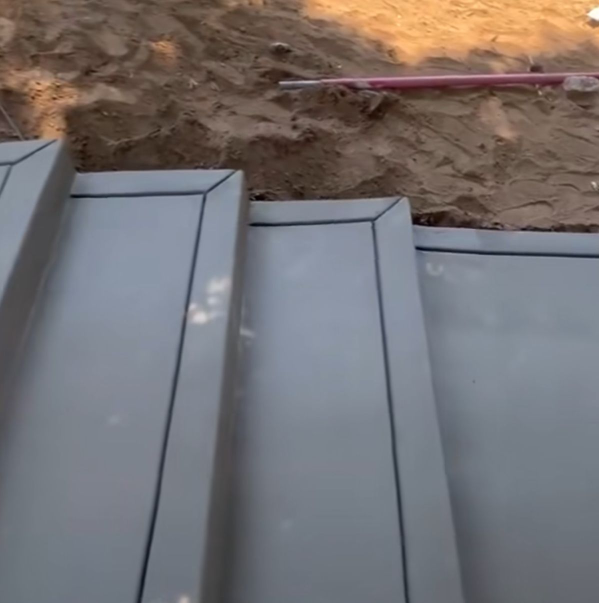 Precast concrete steps being installed on construction site in Woodstock Georgia