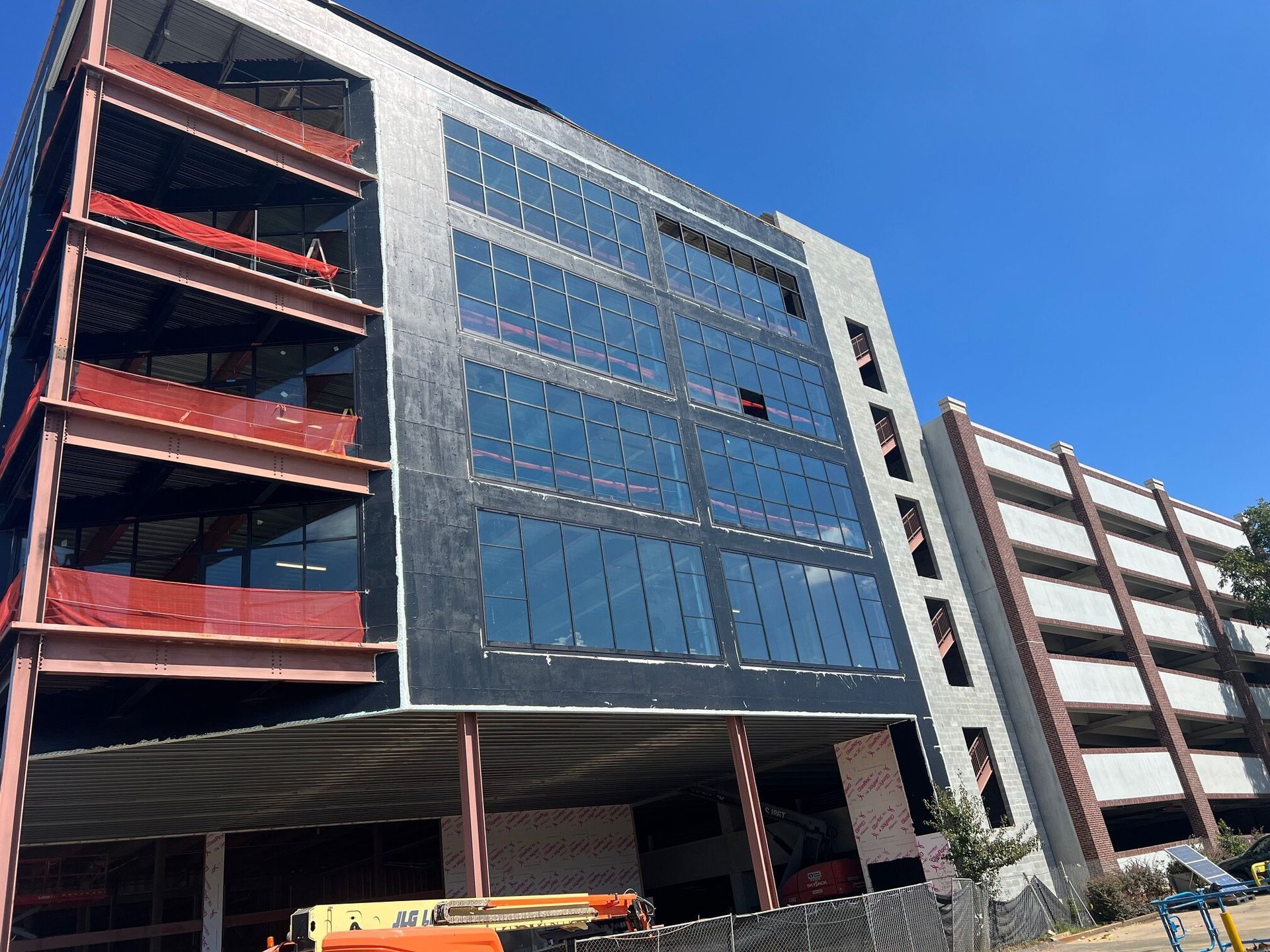 Commercial building shell under construction for tenant build-out in Atlanta, Georgia