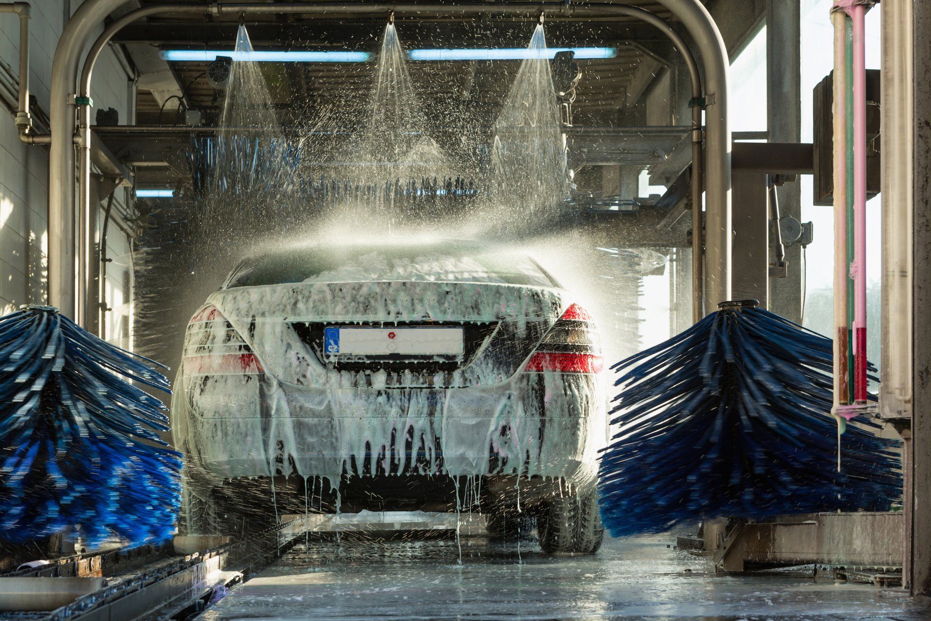 Vehicle going through Car Wash