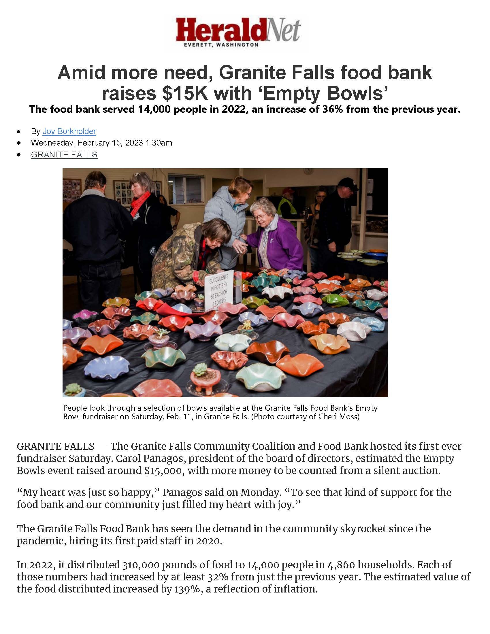2023 Empty Bowls Event