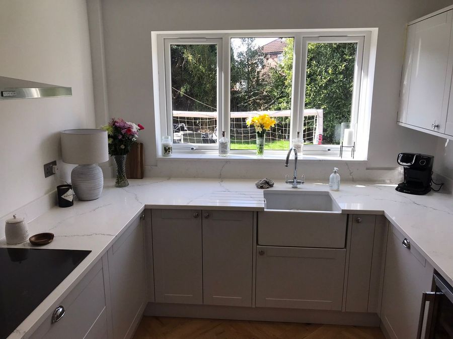 Modern kitchen renovation with fitted units