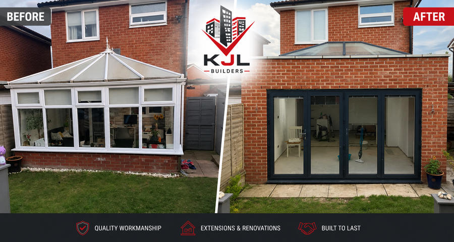 House extension before and after