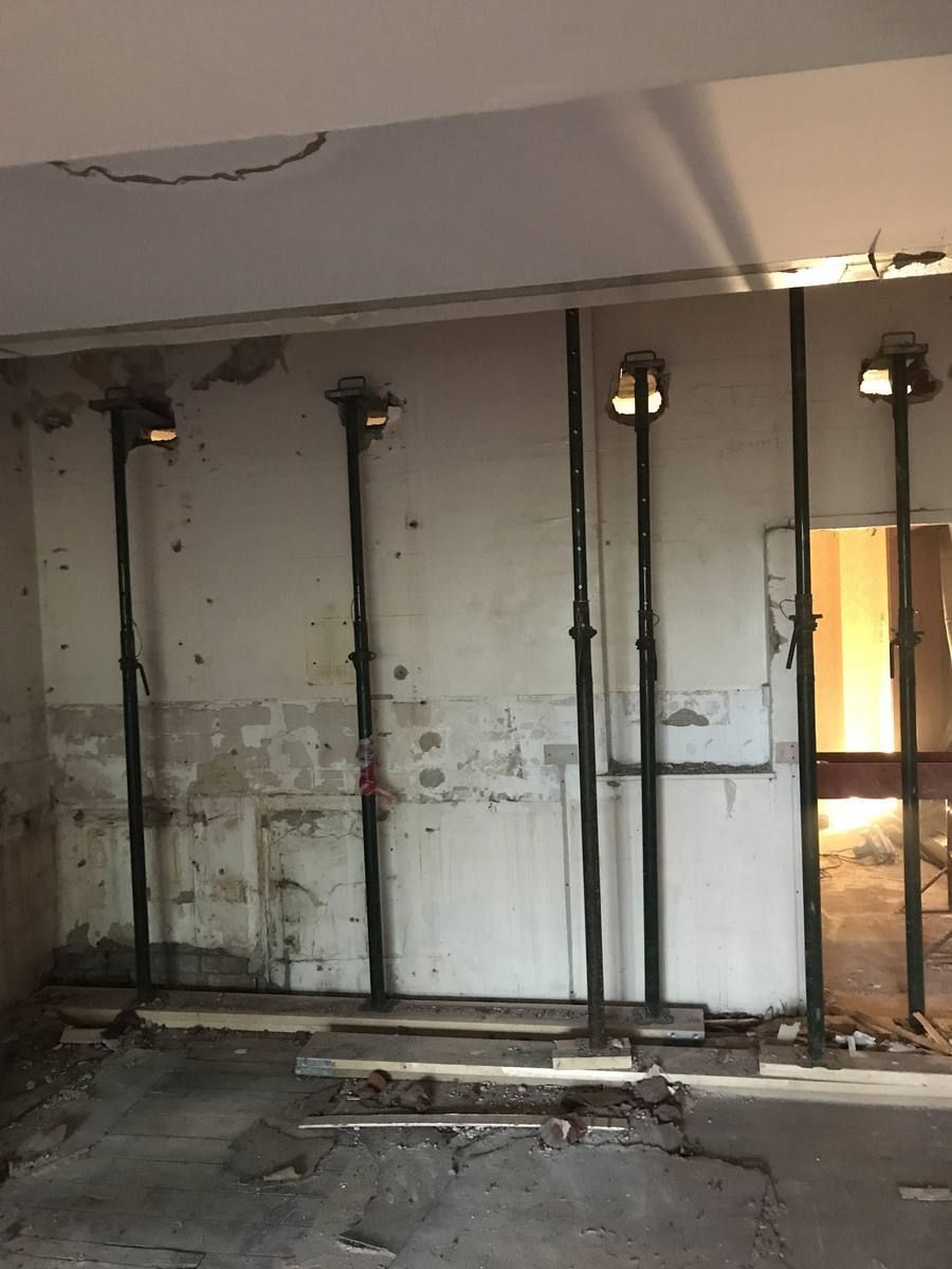 Commercial knock through before wall removal