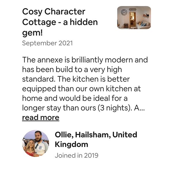 Fantastic reviews for places to stay in Peterborough