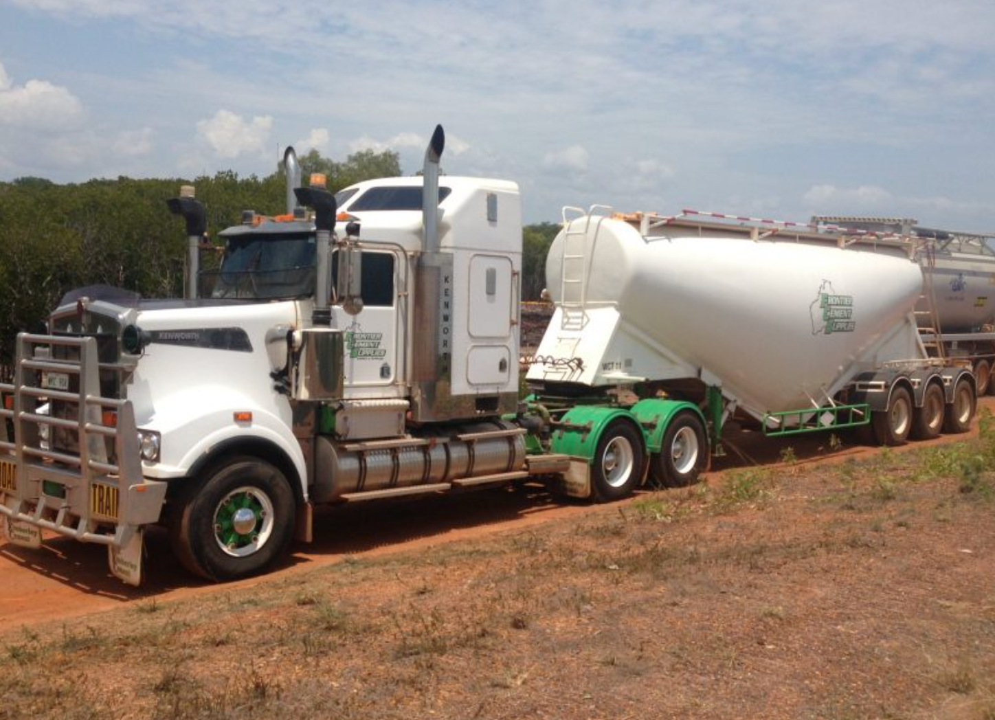 A Truck Carrying Cement — Frontier Cement Supplies In East Arm, NT
