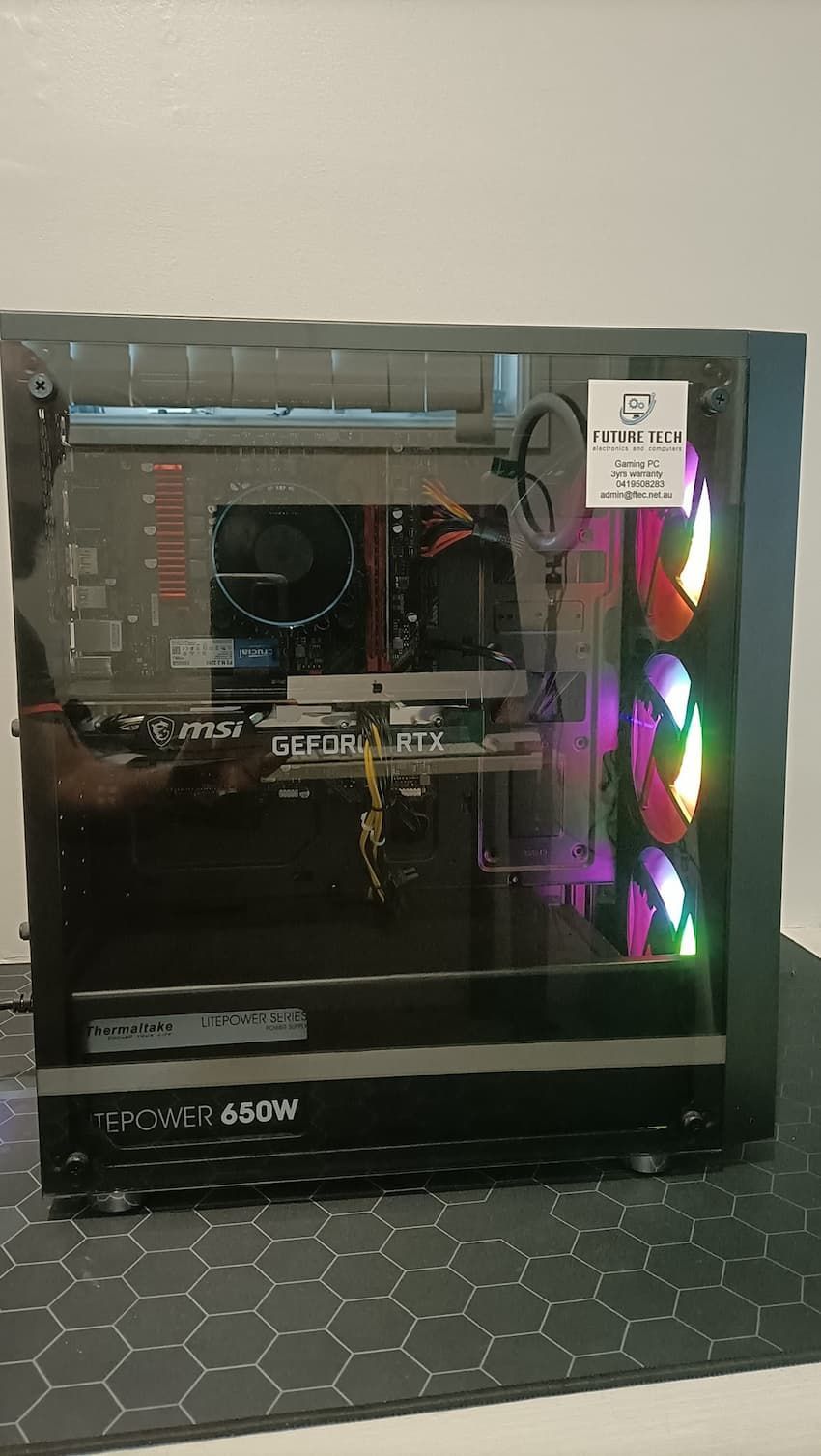 PC Case With Colorful Lights On It — Future Tech Electronics and Computers in Salamander Bay, NSW