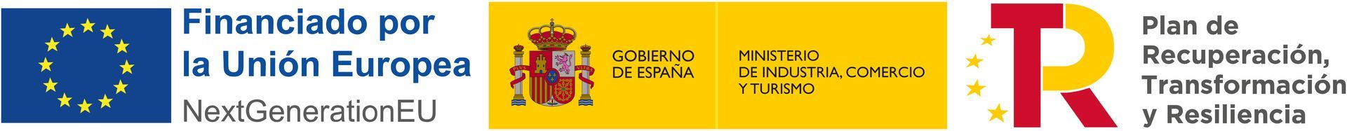 Logos for the European Union and Spain, with text
