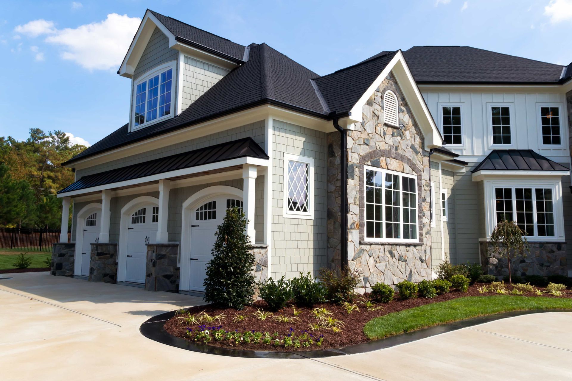 Large Suburban House Exterior