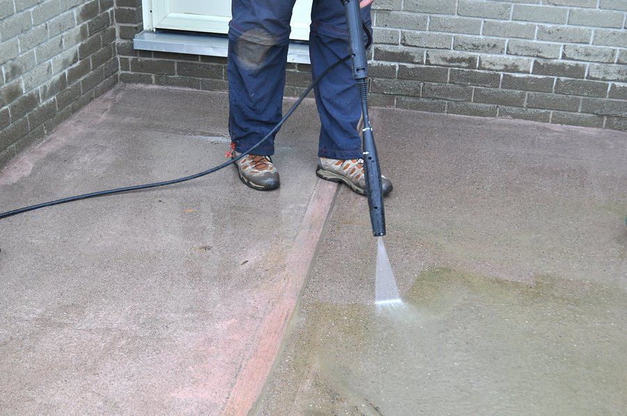 powerwashing concrete