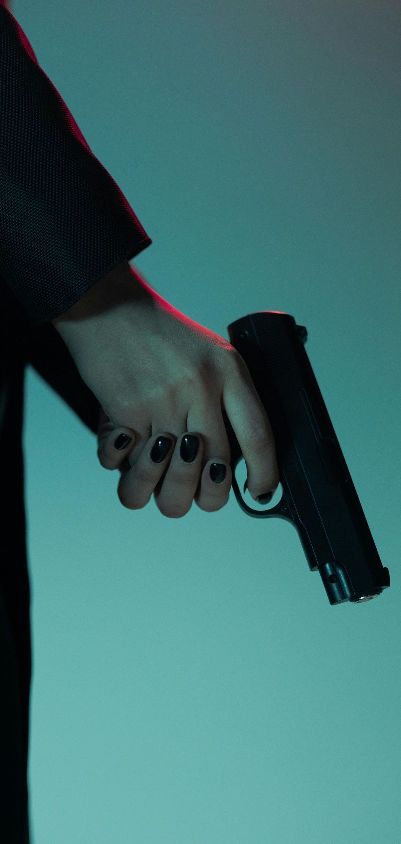 person holding a gun