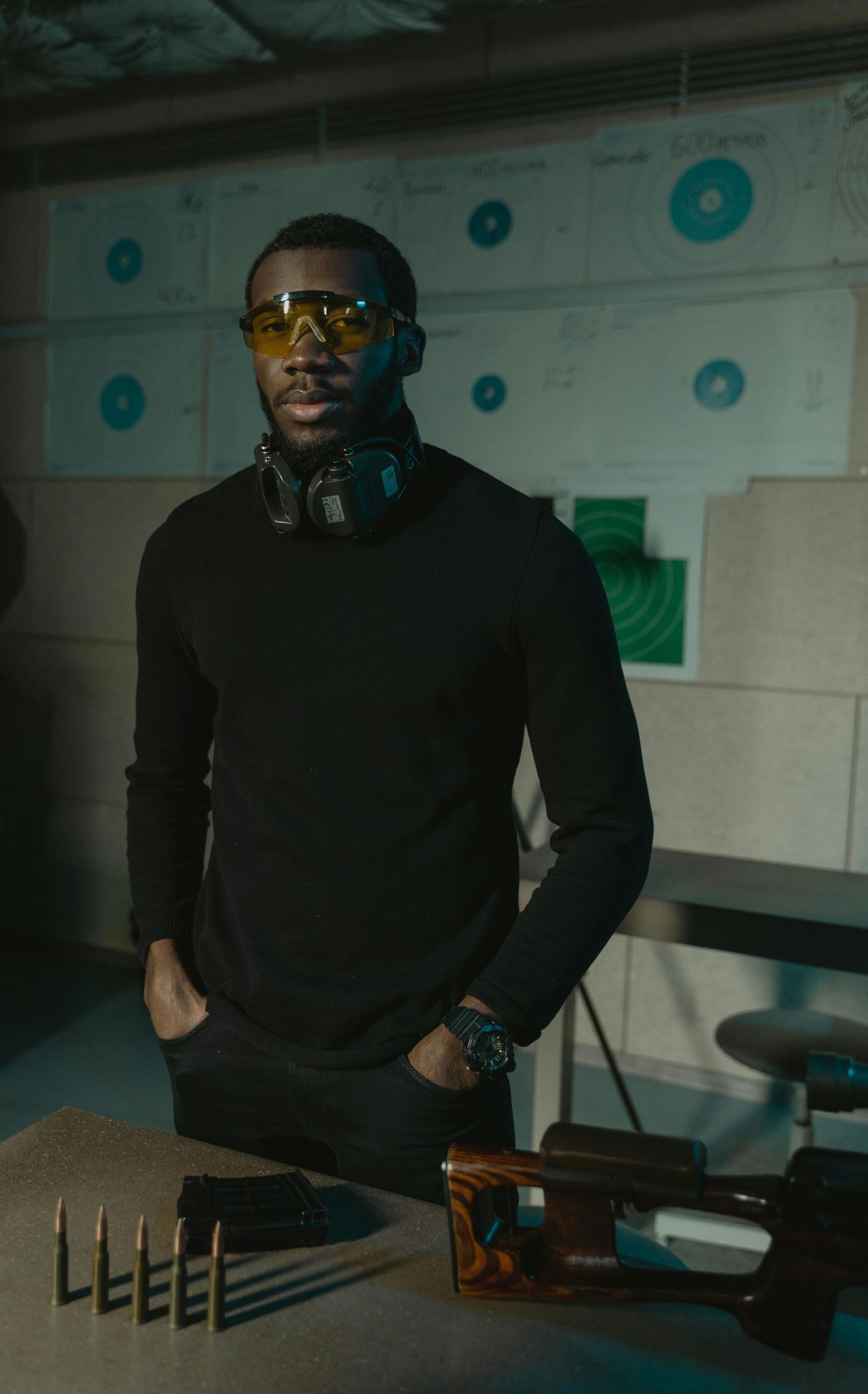 man at a shooting range