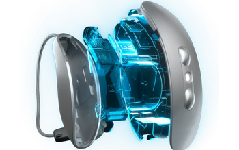 Hearing Aid showing internal parts for repair