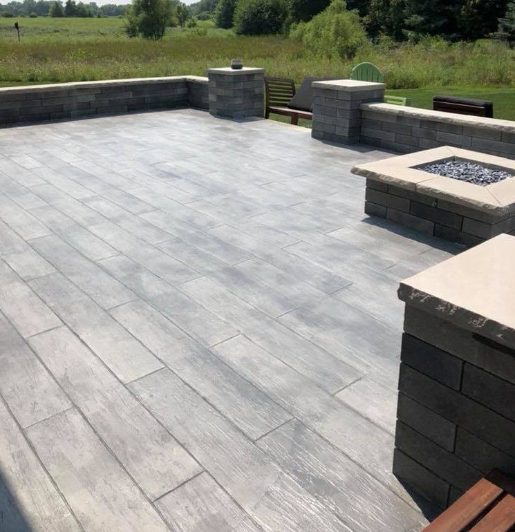 Concrete wood plank overlay — Cedar Rapids, IA — Earthworks Concrete