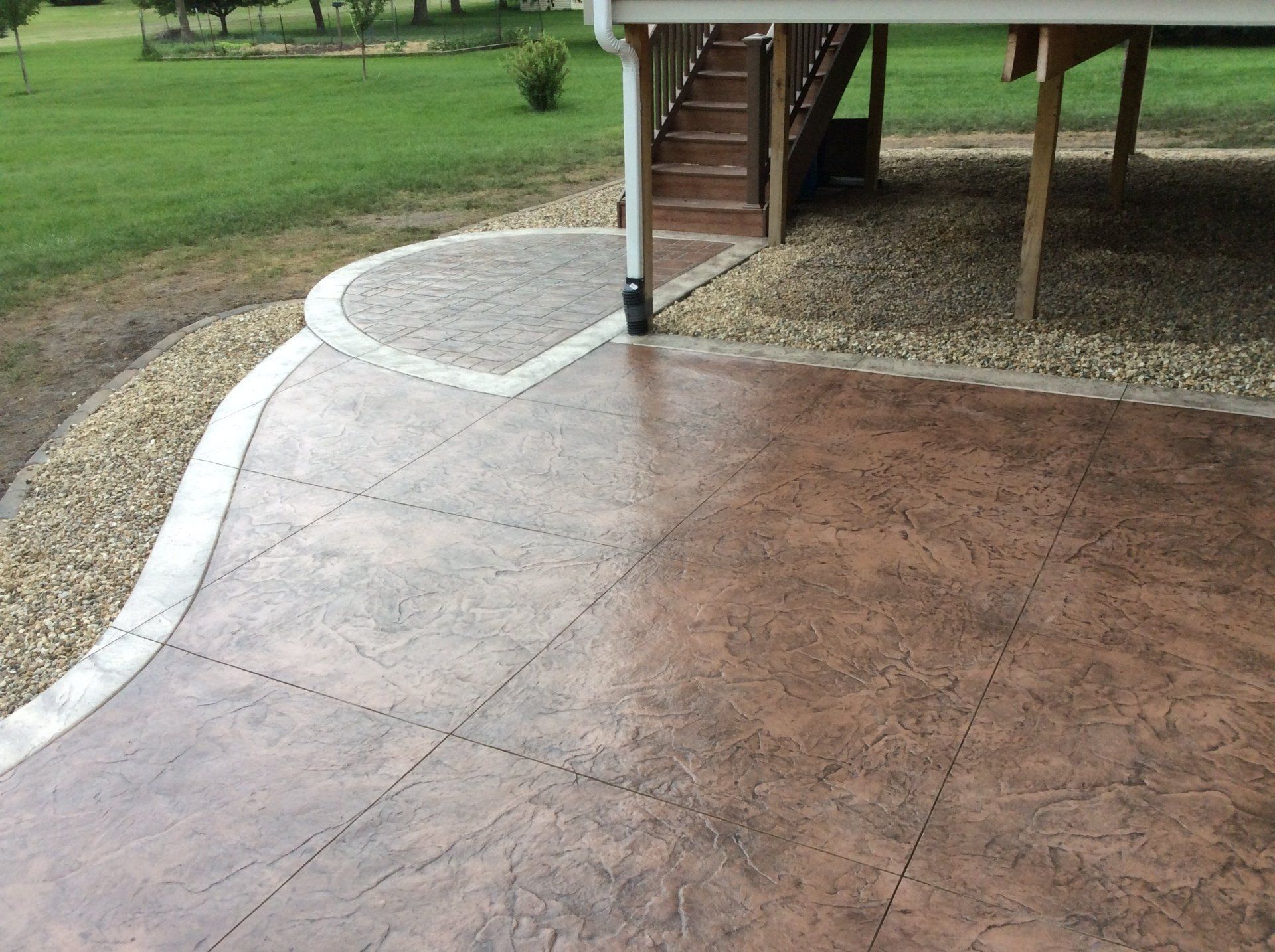 Majestic patio with stairs — Cedar Rapids, IA — Earthworks Concrete
