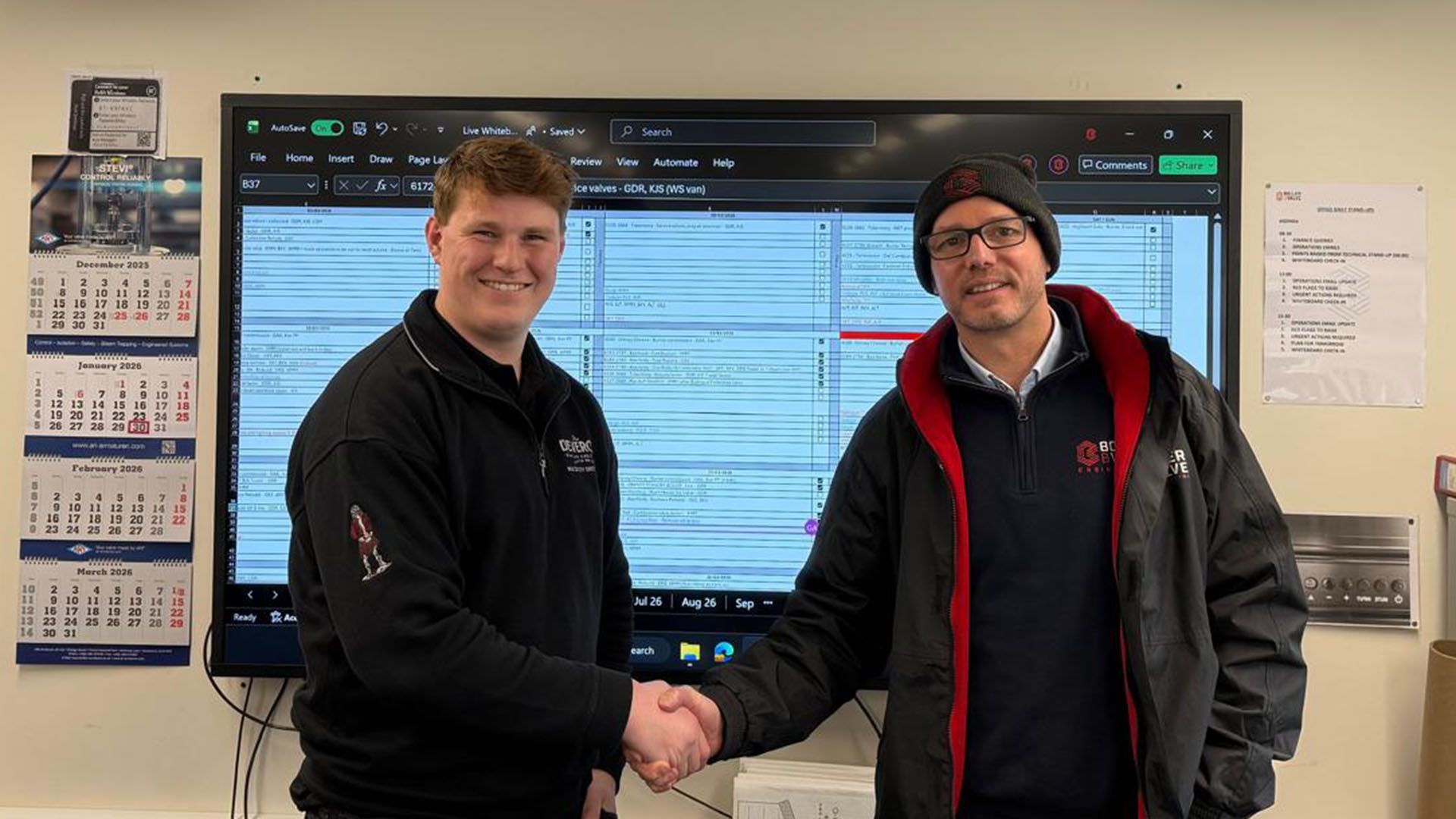 Gregor Morris, Graduate Distillery Supervisor at John Dewar & Sons, with Boiler & Valve Engineering's Andrew Macdonald.