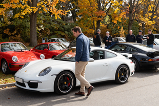 Candid member arrival at a local meet