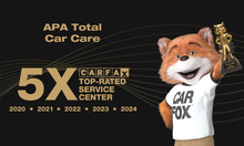 CARFAX 2025 Top-Rated Service Center badge with blue shield and gold trim
