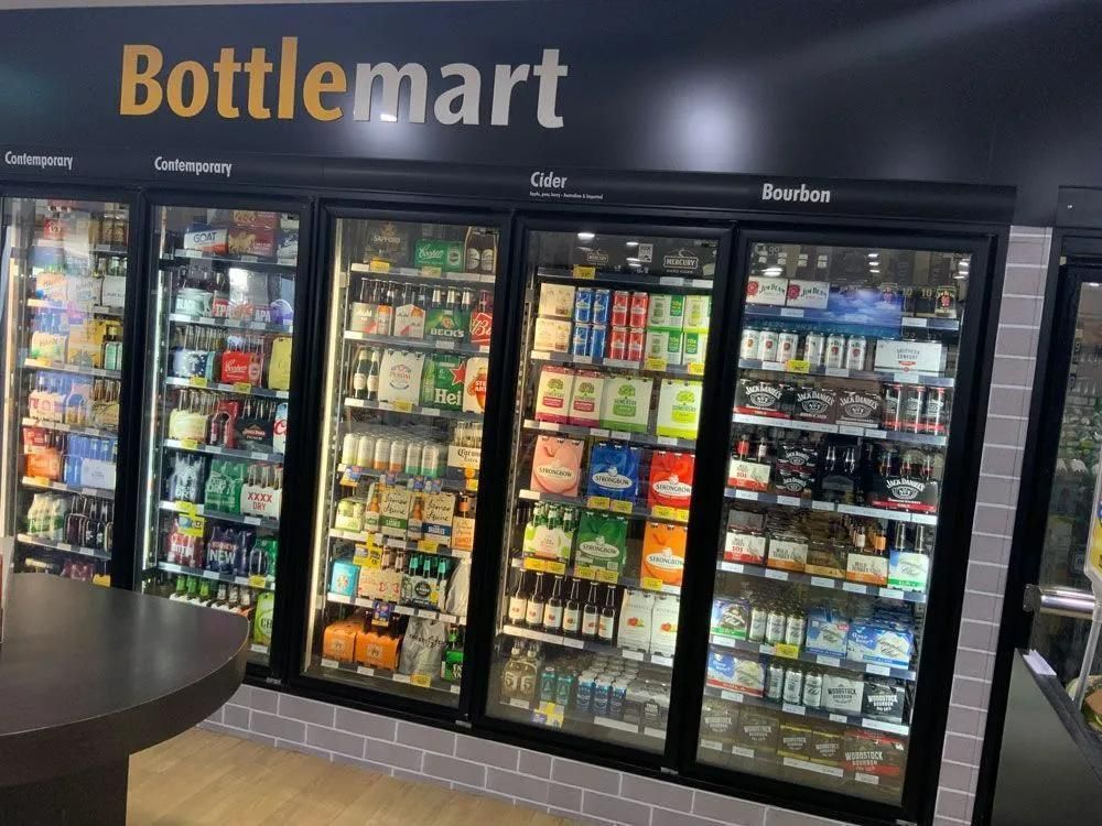 Bottlemart Storefront With Multiple Glass-door Refrigerators — Capricorn Tavern in Taranganba, QLD