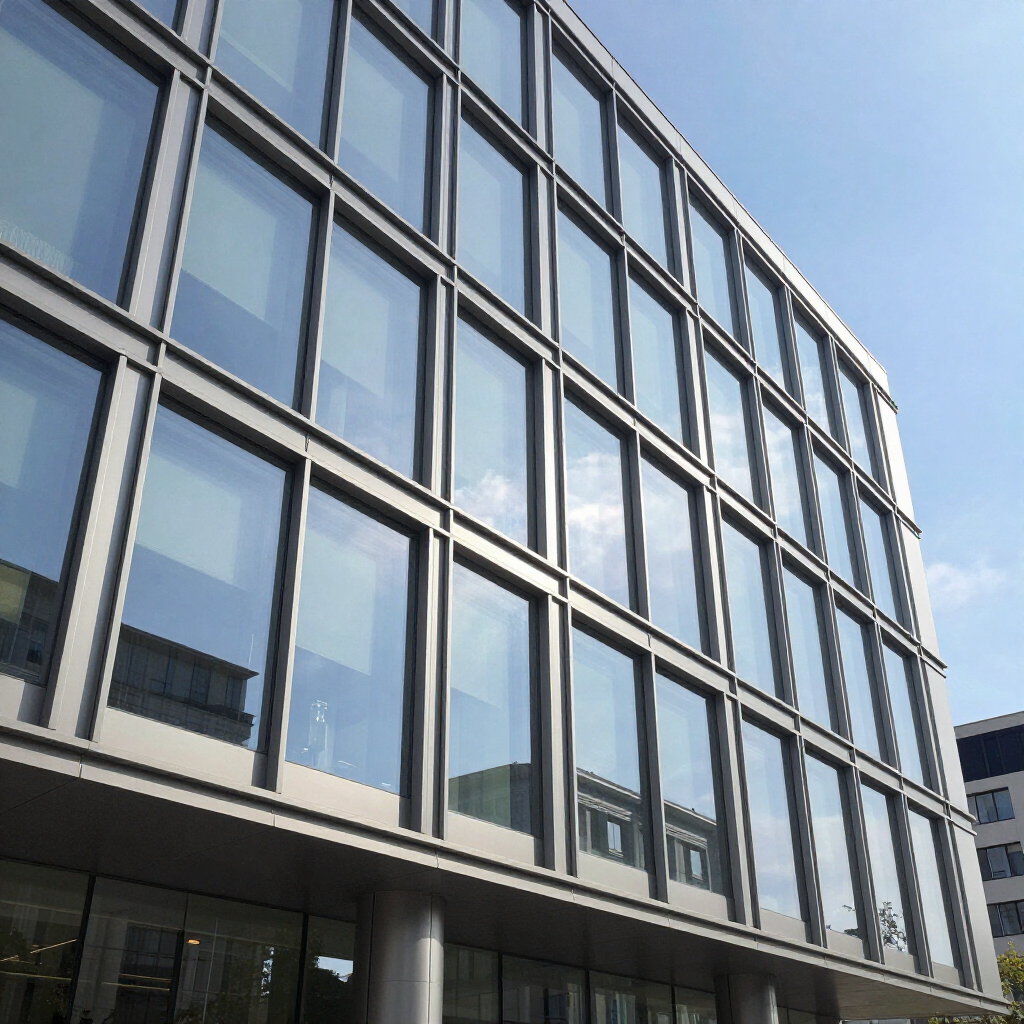 Edificio uffici con sistema a facciata continua in alluminio