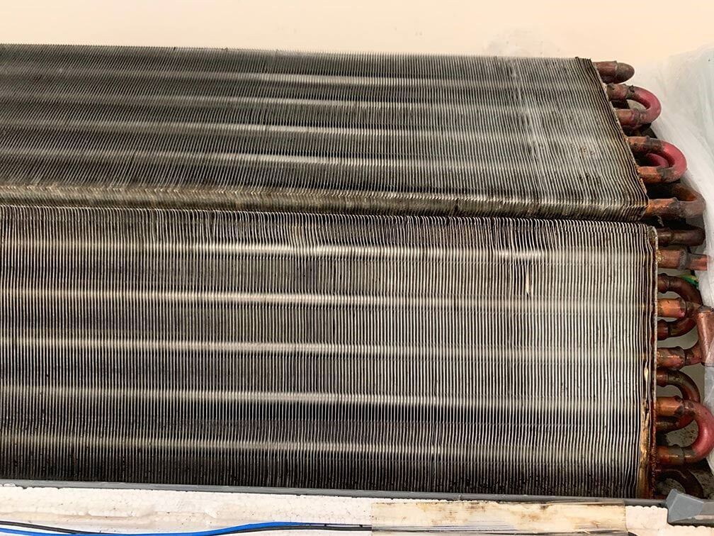 Evaporator coil - After cleaning