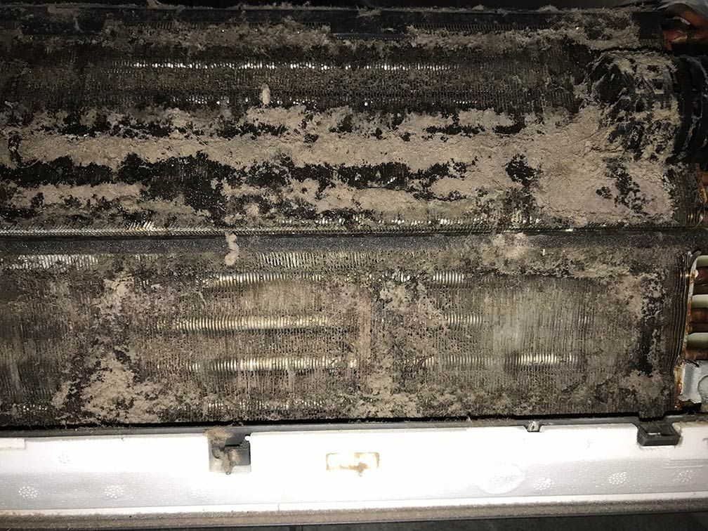 Evaporater coils blocked