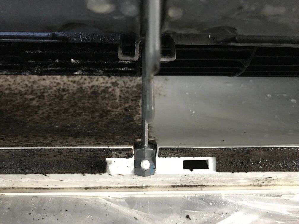 Half cleaned Blower fan area