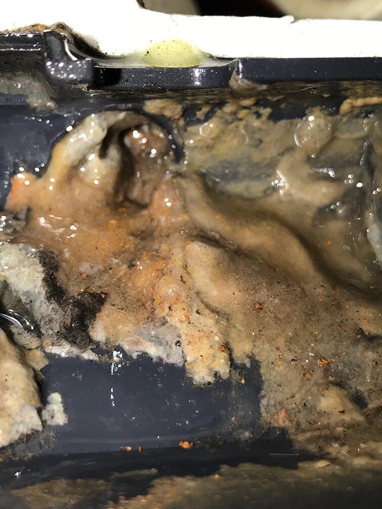 Leaking air conditioner drainage pan