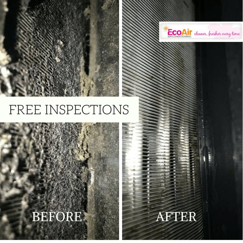 Comparison of a dirty and a clean AC coil, — EcoAir Conditioning in Coconut Grove, NT