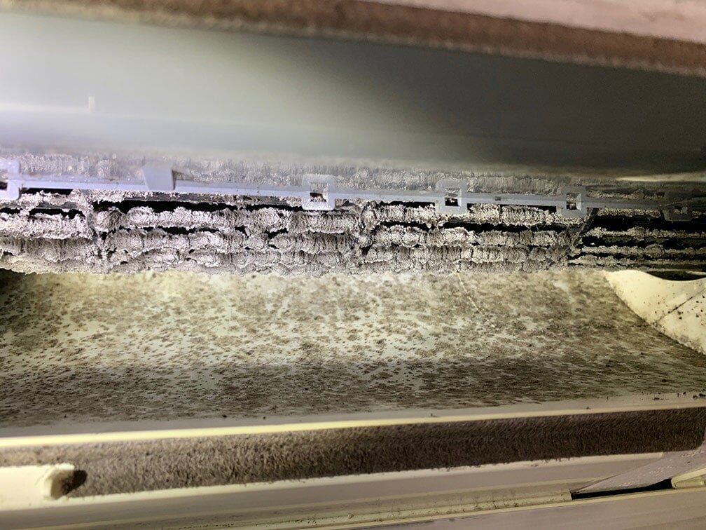 Air conditioner scroll fan - Before cleaning
