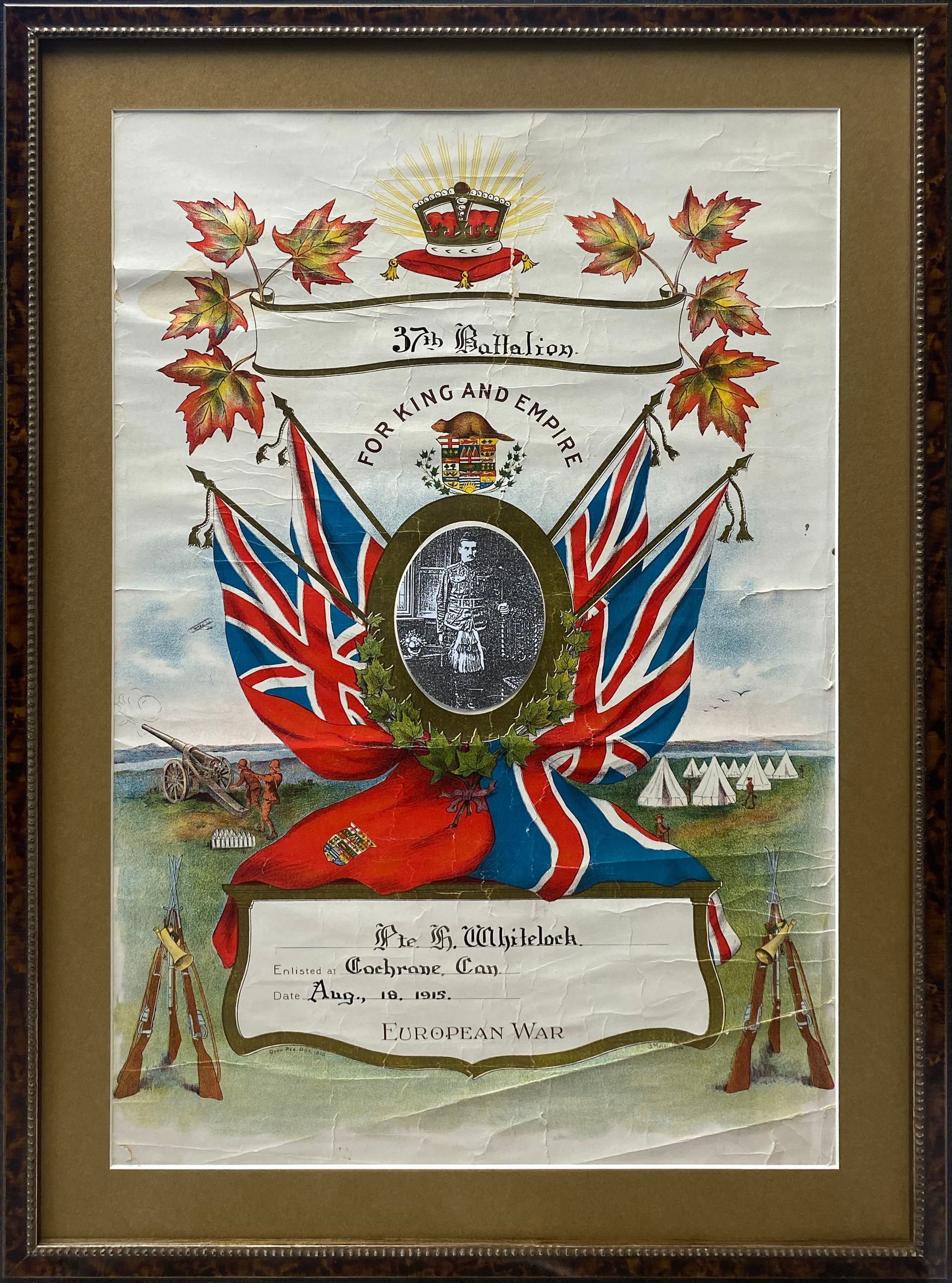 framed British code of arms