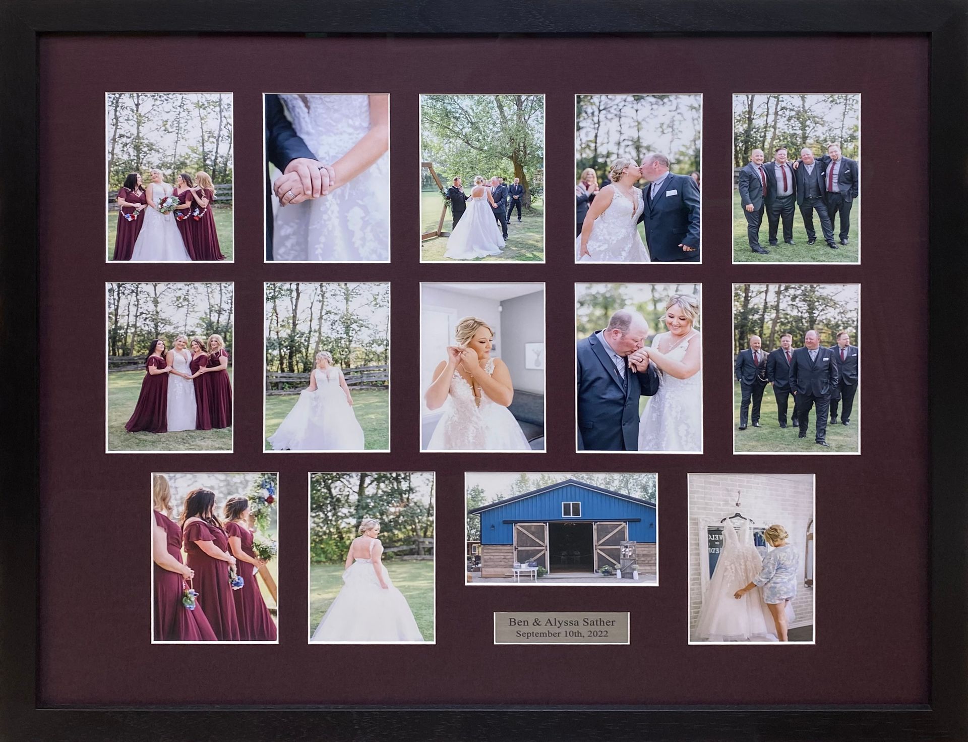 a collage of wedding photos