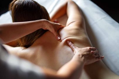 a woman getting a massage 