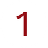 Red number 1 on a white background