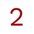 Red number 2 on a white background