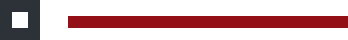 Dark square icon next to a long red horizontal bar on a white background
