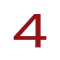 Red number 4 on a white background
