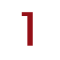Red numeral 1 on a white background.