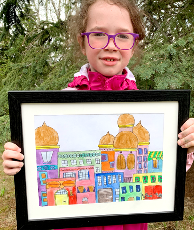 Canvastone's Student with art project 1