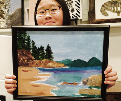 Canvastone's Student with art project 18