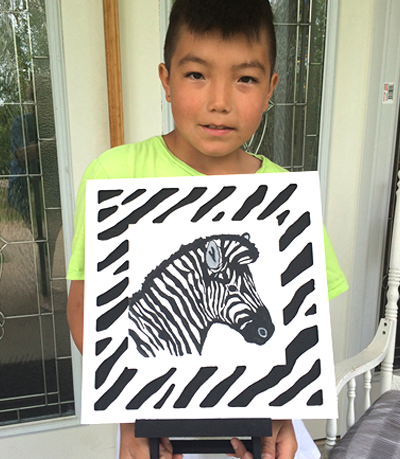 Canvastone's Student with art project 15