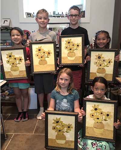 Canvastone's Students with art project 14